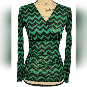 INC Long Sleeve V-neck Wrap Blouse